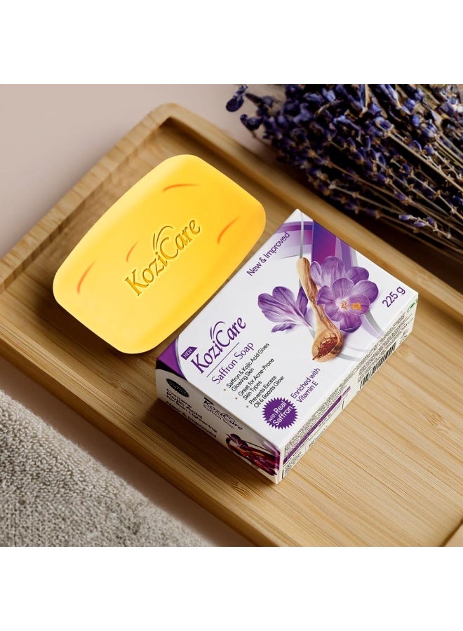 KOZICARE Saffron Soap|Skin Brightening&Dark Spot Remover|Real Saffron,Olive Oil,And Kojic Acid Formula|For Face&Body|Smooth,Acne,Scars,Uneven Skin Tone -75Gm(Pack Of 3) - Image 2